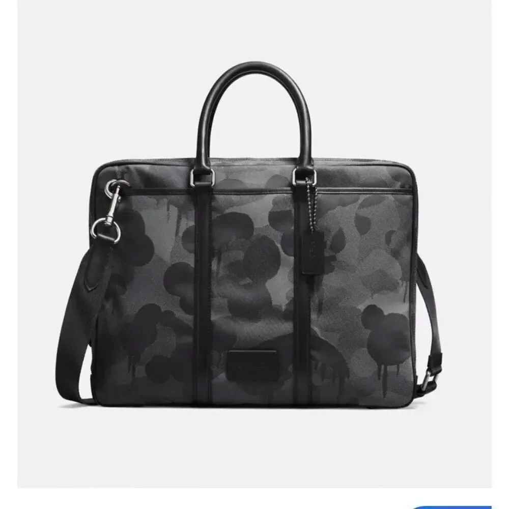 Coach Metropolitan Slim Briefcase With Camo Print